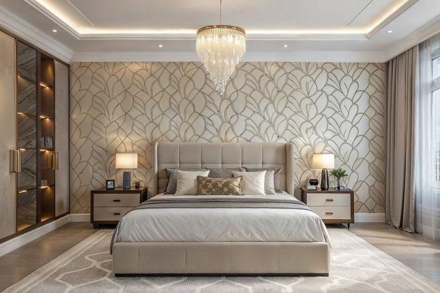 Elegant wallpaper texture detail